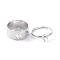 Alloy Adjustable Rings Set, Couple Rings, Aircraft, Platinum, 2~9mm, Inner Diameter: 17~18mm, 2pcs/set