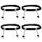 CHGCRAFT 4 pcs Triathlon Running Belt Number Belt Adjustable Polyester Stay Belt Running Bib Holder for Marathons and Racing, Black, 33.07x 5.71x 0.45inch