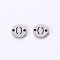 Tarnish Resistant 201 Stainless Steel Links, Laser Cut, Flat Round with Letter, Letter.O, 6x6x1mm, Hole: 0.8mm