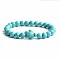 Turquoise Bracelet with Elastic Rope Bracelet, Male and Female Lovers Best Friend, Bead: 6mm