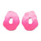 Spray Painted Iron Pendants, Nuggets, Hot Pink, 44x34x4mm, Hole: 1.5mm
