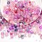 Glass Beads, Round & Starfish & Fish & Rondelle, Mixed Style, Pink, 2~14x2~10x1~8.5mm, Hole: 0.8~1.5mm