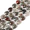 Natural Bloodstone Bead Strands, Faceted, Flat Round, 10~10.5x10.5~11x5.5~6mm, Hole: 1mm, about 29pcs/strand, 14.76 inch(37.5cm)