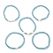 5Pcs 5 Style Natural Dyed White Jade & Pearl & Shell Star Beaded Stretch Bracelets Set, Inner Diameter: 1-3/4~1-3/4 inch(4.3~4.5cm), 1Pcs/style