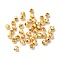 Brass Spacer Beads, Long-Lasting Plated, Faceted Round, Real 24K Gold Plated, 2x2mm, Hole: 1mm