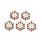 Rack Plating Alloy Enamel Pendants, with Crystal Rhinestone, Cadmium Free & Nickel Free & Lead Free, Light Gold, Christmas Snowflake, White, 21x17x5mm, Hole: 1.6mm