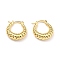 Brass Hoop Earrings, Long-Lasting Plated, Oval, Real 18K Gold Plated, 20.3x18.3x5.4mm, Pin: 1mm