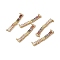Brass Micro Pave Colorful Cubic Zirconia Pendants, Rectangle Bar, Golden, 27x5x2mm, Hole: 0.8mm