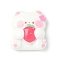 Strawberry Bear Theme Opaque Resin Cabochons, Bear, 24.5x21x9mm