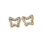 304 Stainless Steel Rhinestone Cabochons, Ion Plating(IP), Golden, Butterfly, 7.5x8.5x1.5mm