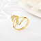Brass Micro Pave Cubic Zirconia Finger Rings, Cadmium Free & Nickel Free & Lead Free, for Women, Letter Z, US Size 3(14mm)