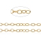 304 Stainless Steel Cable Chains, Unwelded, with Spool, Golden, 8x6x1mm, about 32.8 Feet(10m)/roll
