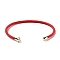 Stainless Steel Cuff Bangle Making, with Golden Tone Brass Finding, for Half Drilled Beads, Red, Inner Diameter: 1-3/4x2-3/8 inch(4.6x6cm), Pin: 1mm