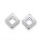 Tarnish Resistant 304 Stainless Steel Charms, Rhombus, Stainless Steel Color, 14x13.5x1mm, Hole: 1.4mm