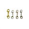 Zinc Alloy Lobster Claw Clasps, Parrot Trigger Clasps, with Iron Jump Rings, Mixed Color, 22mm, 4 colors, 10pcs/color, 40pcs