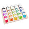 Wooden Yarn Tray, Rectangle Knitting Wool Storage, Old Lace, 32x26x1.6cm, Inner Diameter: 4.7cm