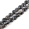 Natural Glaucophane Beads Strands, Flat Round, 10x5mm, Hole: 1mm, about 41pcs/strand, 15.75 inch(40cm)