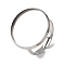304 Stainless Steel Adjustable Ring Components, Round Pad Ring Settings, Stainless Steel Color, Tray: 20mm, 22mm, Inner Diameter: 19mm