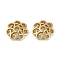 Brass Bead Caps, Cadmium Free & Nickel Free & Lead Free, Hollow Flower, Real 18K Gold Plated, 7x7.5x2mm, Hole: 1.2mm