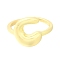 Rack Plating Brass Open Cuff Rings, Long-Lasting Plated, Letter, Letter C, 14mm
