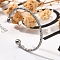 304 Stainless Steel Open Cuff Rings for Women, Stainless Steel Color, US Size 8 1/2(18.5mm)