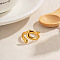 Hollow Out 304 Stainless Steel Cuff Rings, Golden, 17.9mm, Inner Diameter: 18.8mm