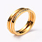 304 Stainless Steel Finger Rings Sets, with Clear Cubic Zirconia, Roman Numerals, Golden, US Size 6~9, Inner Diameter: 16~19mm, 2pcs/set