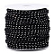 Aluminium Curb Chains, Unwelded, with Spool, Electrophoresis Black, 10x7x2mm, about 65.62 Feet(20m)/Roll