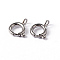 Tarnish Resistant 304 Stainless Steel Smooth Surface Spring Ring Clasps, Stainless Steel Color, 11x8x2mm, Hole: 2mm