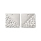 Non-Tarnish 304 Stainless Steel Pendants, Square Charm, Stainless Steel Color, 22x22x1mm, Hole: 1.6mm