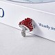 Брошь-гриб из кубического циркония JBR102H-2