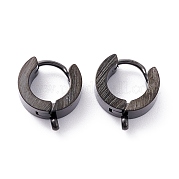 Фурнитура для сережек-колец Huggie Hoop из нержавеющей стали 304 STAS-I167-01C-EB