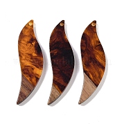 Большие подвески из смолы и дерева WOOD-F015-18B