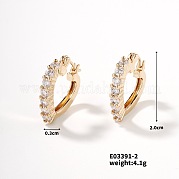 Серьги-кольца в форме сердца с бриллиантами XW0736-2