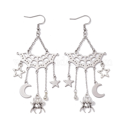Серьги-подвески из нержавеющей стали 304 EJEW-TA00442-1