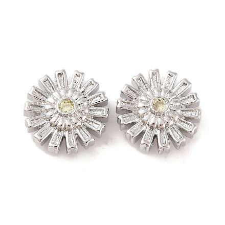 Латунные микропаве из прозрачного кубического циркония KK-S389-17P-1