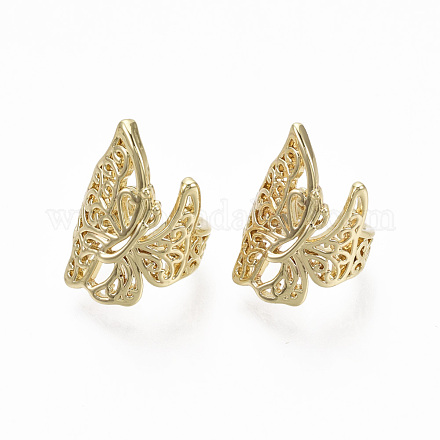 Серьги-манжеты из латуни EJEW-R114-019G-NF-1