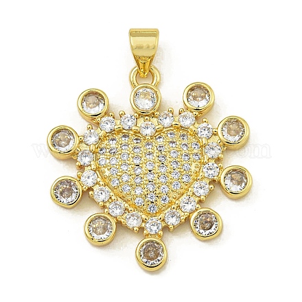 Подвески из кубического циркония с покрытием из латуни KK-U029-07G-1