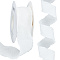 Linen Ribbon, Ruffled Trimming, White, 1-5/8 inch(39~40mm), about 9.84 Yards(9m)/Roll