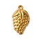 Ion Plating(IP) 304 Stainless Steel Pendants, Grape Charms, Real 18K Gold Plated, 22x13x4mm, Hole: 1.6mm