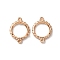 Brass Connector Cabochon Settings, Long-Lasting Plated, Rack Plating, Lead Free & Cadmium Free, Flat Round, Light Gold, 17x12.5x3mm, Hole: 1mm, Inner Diameter: 10mm