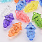 Autumn Theme Transparent Acrylic Beads, Grape, Mixed Color, 46x27x16.5mm, Hole: 3.5mm, about 101pcs/500g