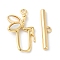 Brass Toggle Clasps, Cadmium Free & Nickel Free & Lead Free, with Shell, Fairy, Real 18K Gold Plated, Fairy: 18.5x10.5x3.5mm, Hole: 1.4mm, Bar: 17x4x2mm, Hole: 1mm