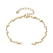 304 Stainless Steel Wave Link Chain Bracelet Making, Golden, 7 inch(17.7cm)