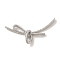 Rack Plating Brass Pave Cubic Zirconia Pendants, Bowknot, Long-Lasting Plated, Lead Free & Cadmium Free, Platinum, 21.5x45x7mm, Hole: 0.9mm