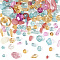 100G Transparent Acrylic Beads, Mixed Shapes, Mixed Color, 8~35x7.5~34x2.5~14mm, Hole: 1.4~2mm