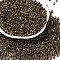 Transparent Inside Colours Glass Seed Beads, Round Hole, Round, Camel, 4x3mm, Hole: 1.4mm, about 142pcs/10g