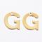 304 Stainless Steel Charms, Letter, Initial Charms, Real 18k Gold Plated, Letter.G, 11x6~12x0.8mm, Hole: 1mm