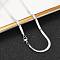 Non-Tarnish 304 Stainless Steel Snake Chain Necklaces, with Lobster Claw Clasps, Stainless Steel Color, 17.7 inch(45cm), 3x0.6mm