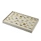Imitation Burlap Jewelry Ring Displays, with Wood, Moccasin, 350x240x31mm
